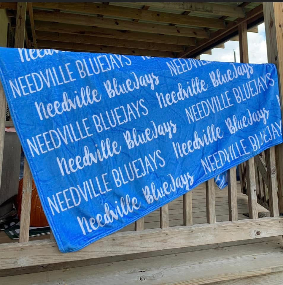 Needville Blue Jays Minky Blanket