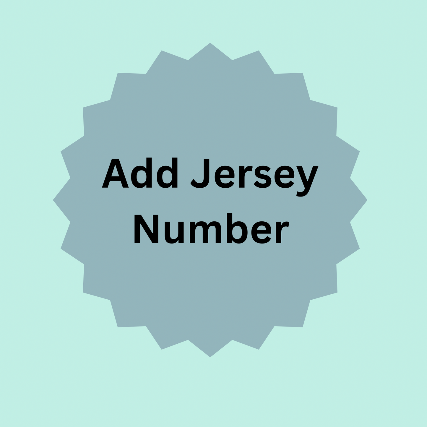 Back Jersey Number Add On