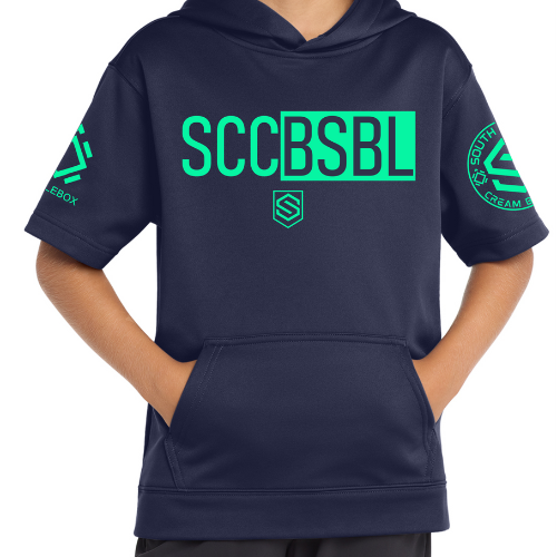 SOCO Navy Short Sleeve Hoodie