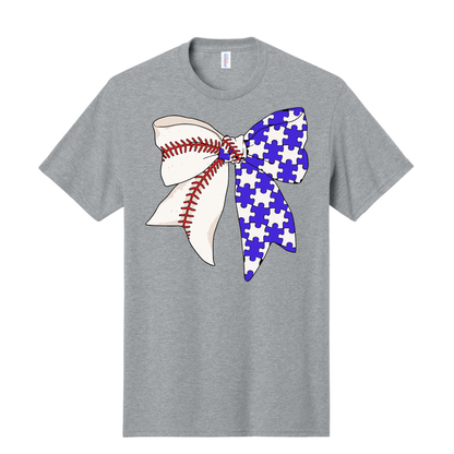 Needville Baseball Bow Autism Tee