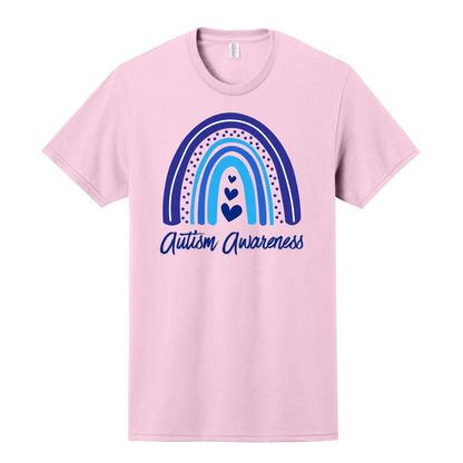 Autism Awareness Blue Rainbow Tee